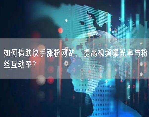 如何借助快手涨粉网站,提高视频曝光率与粉丝互动率?