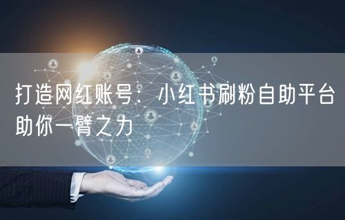 打造网红账号:小红书刷粉自助平台助你一臂之力